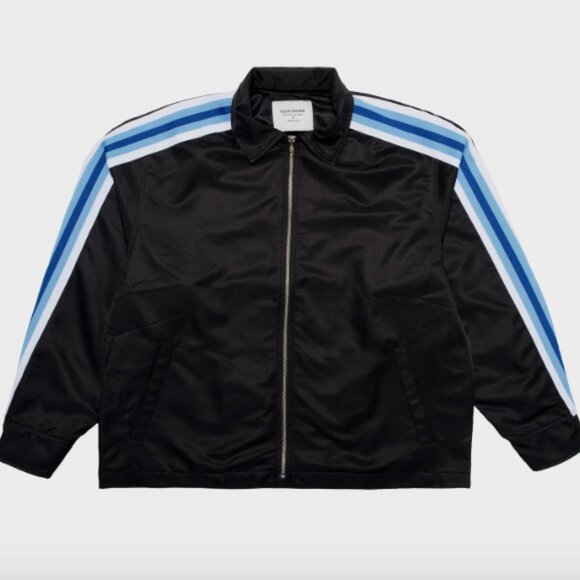 Noon Goons Black/ Blue Stripes Bomber Varsity Rave Jacket Unisex Size Small - Picture 2 of 9